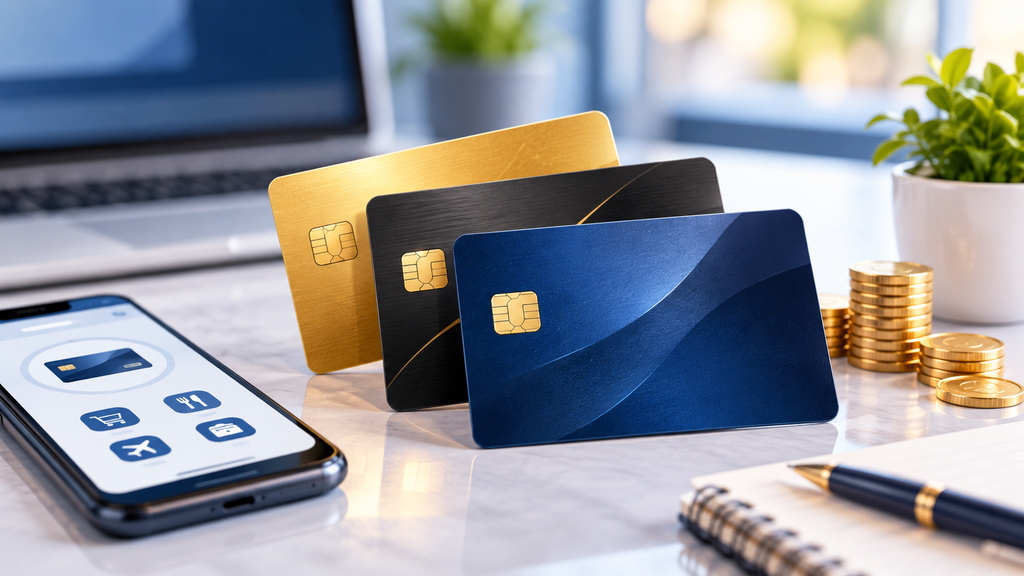 Credit cards and mobile banking for comparing credit card options